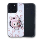3D. Labubo with Magsafe For iPhone 16 Pro - White/Pink - Image 2