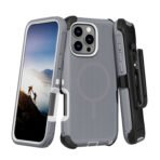 Defender Magnetic Megsafe With Belt Clip for Samsung=S26 Ultra-(GRAY)