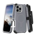 Defender Magnetic Megsafe With Belt Clip for Samsung=S26 Ultra-(GRAY)