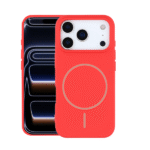 Silicon.Appale Logo Case with Magsafe For iPhone 17 - Red