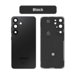 Back Glass with Camera Lens and Adhesive for Samsung Galaxy S23 Plus (Black)