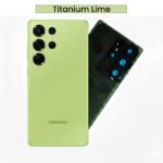 Back Glass with Camera Lens and Adhesive for Samsung Galaxy S23 Ultra (Lime)