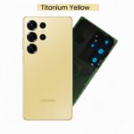 Back Glass with Camera Lens and Adhesive for Samsung Galaxy S24 Ultra (Yellow)