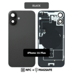 Back Glass with Wireless (NFC) and MagSafe Magnet for iPhone 16plus (BLACK)premium