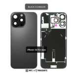 Back Glass with Wireless (NFC) and MagSafe Magnet for iPhone 16 Pro Max (BLACK Titanium)