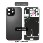 Back Glass with Wireless (NFC) and MagSafe Magnet for iPhone 16 Pro (Black Titanium)