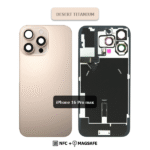 Back Glass with Wireless (NFC) and MagSafe Magnet for iPhone 16 Pro Max (Desert Gold)