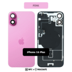 Back Glass with Wireless (NFC) and MagSafe Magnet for iPhone 16plus (Pink)premium - Image 2