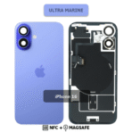 Back Glass with Wireless (NFC) and MagSafe Magnet for iPhone 16 (Ultra Marine) Premium - Image 2