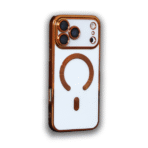 Pure Snap Transparent Magsafe Case With Camera Protector For iPhone 17 Pro Max - Orange