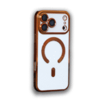 Pure Snap Transparent Magsafe Case With Camera Protector For iPhone 17 Pro Max - Orange