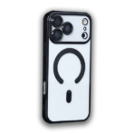 Pure Snap Transparent Magsafe Case With Camera Protector For iPhone 17 Pro Max - Black
