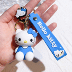KeyChain Hello KItty Teal