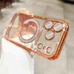 Magshine Glitter Magsafe Case For iPhone 16E/17E–Orange