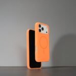 Silicon.Appale Logo Case with Magsafe For iPhone 17 – Orange