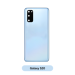 Back Glass with Camera Lens and Adhesive for Samsung Galaxy S20 Cloud Blue