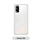 Back Glass with Camera Lens and Adhesive for Samsung Galaxy S20 Cloud White