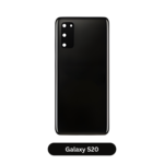 Back Glass with Camera Lens and Adhesive for Samsung Galaxy S20 Cosmic Black