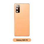 Back Glass with Camera Lens and Adhesive for Samsung Galaxy S20 FE Cloud Orange