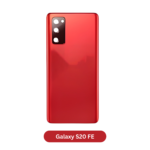 Back Glass with Camera Lens and Adhesive for Samsung Galaxy S20 FE Cloud Red