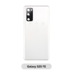 Back Glass with Camera Lens and Adhesive for Samsung Galaxy S20 FE Cloud White