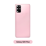 Back Glass with Camera Lens and Adhesive for Samsung Galaxy S20 Plus Cloud Pink