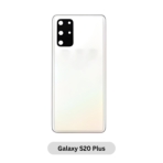 Back Glass with Camera Lens and Adhesive for Samsung Galaxy S20 Plus Cloud White