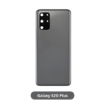 Back Glass with Camera Lens and Adhesive for Samsung Galaxy S20 Plus Cosmic Gray