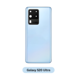 Back Glass with Camera Lens and Adhesive for Samsung Galaxy S20 Ultra Cosmic Blue