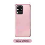 Back Glass with Camera Lens and Adhesive for Samsung Galaxy S20 Ultra Cosmic Pink