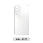 Back Glass with Camera Lens and Adhesive for Samsung Galaxy S21 FE White
