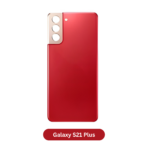 Back Glass with Camera Lens and Adhesive for Samsung Galaxy S21 Plus Phantom Red