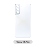 Back Glass with Camera Lens and Adhesive for Samsung Galaxy S21 Plus Phantom Silver