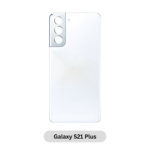Back Glass with Camera Lens and Adhesive for Samsung Galaxy S21 Plus Phantom Silver