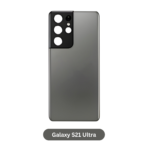 Back Glass with Camera Lens and Adhesive for Samsung Galaxy S21 Ultra Phantom Titanium