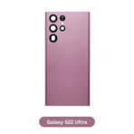 Back Glass with Camera Lens Adhesive for Samsung-S22Ultra-Burgundy/Wine Red