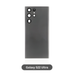 Back Glass with Camera Lens and Adhesive for Samsung Galaxy S22 Ultra Graphite
