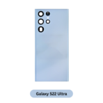 Back Glass with Camera Lens and Adhesive for Samsung Galaxy S22 Ultra Sky Blue