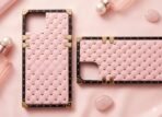 Squre Cheese Case Leather for Apple iPhone-13/14/15=(Pink)