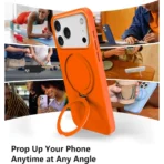 Core 360 Grip Magsafe Silicone Case For iPhone-17Pro-Orange - Image 2