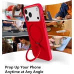 CORE 360 Grip Magsafe Silicone Case For iPhone-16E/17E-Red - Image 2