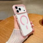 Aura Clear Magsafe Case For iPhone-16pro-pink