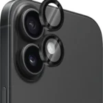 Camera Lens Tempered Glass Ring for iPhone 17 Black