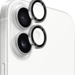 Camera Lens Tempered Glass Ring for iPhone 16/16 Plus Clear