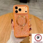 Moonlight glitter magsafe case for iphone-14plus/15plus-orange