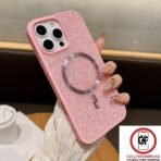 Moonlight glitter magsafe case for iphone-14plus/15plus-pink