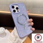Moonlight glitter magsafe case for iphone-14plus/15plus-purple